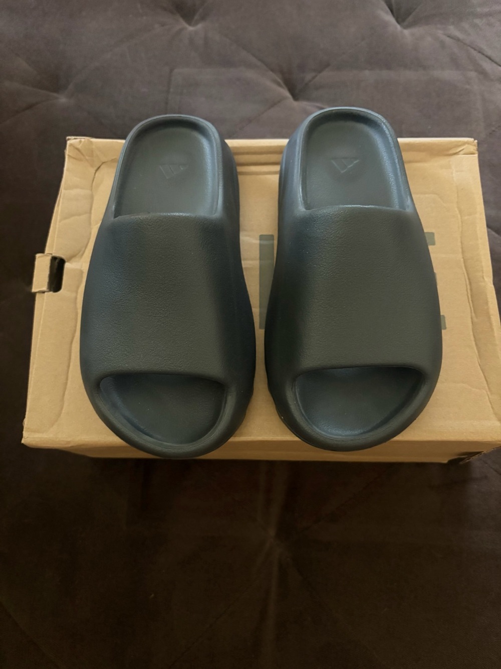 Yeezy/Adidas collab Black Slide Sandals - Cushioned Slip-On